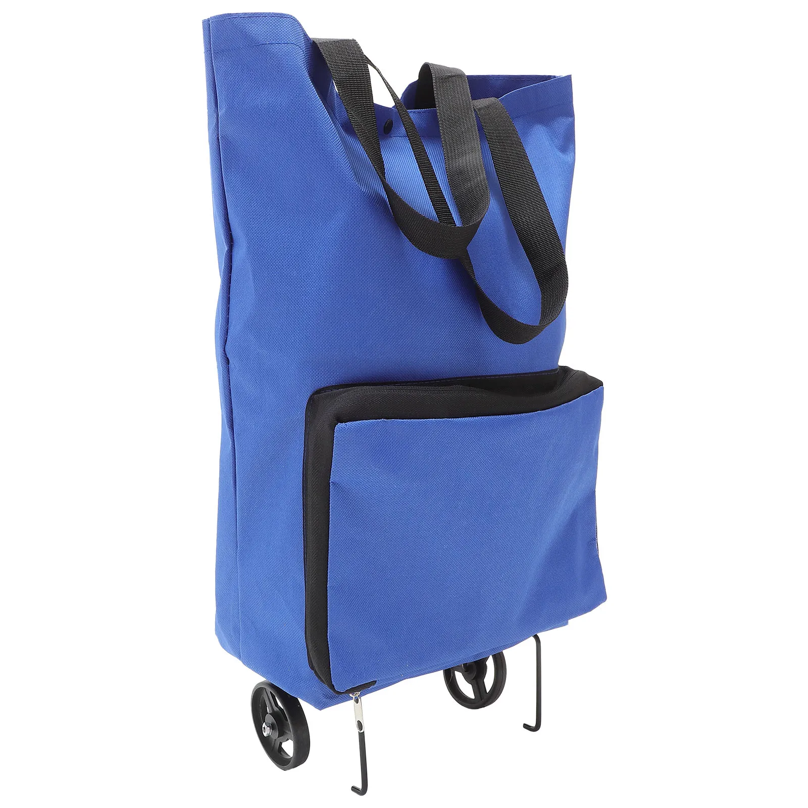 

Fold The Shopping Cart Trolley Bag Foldable Folding with Wheels Collapsible Oxford Cloth Grocery Reusable Bags