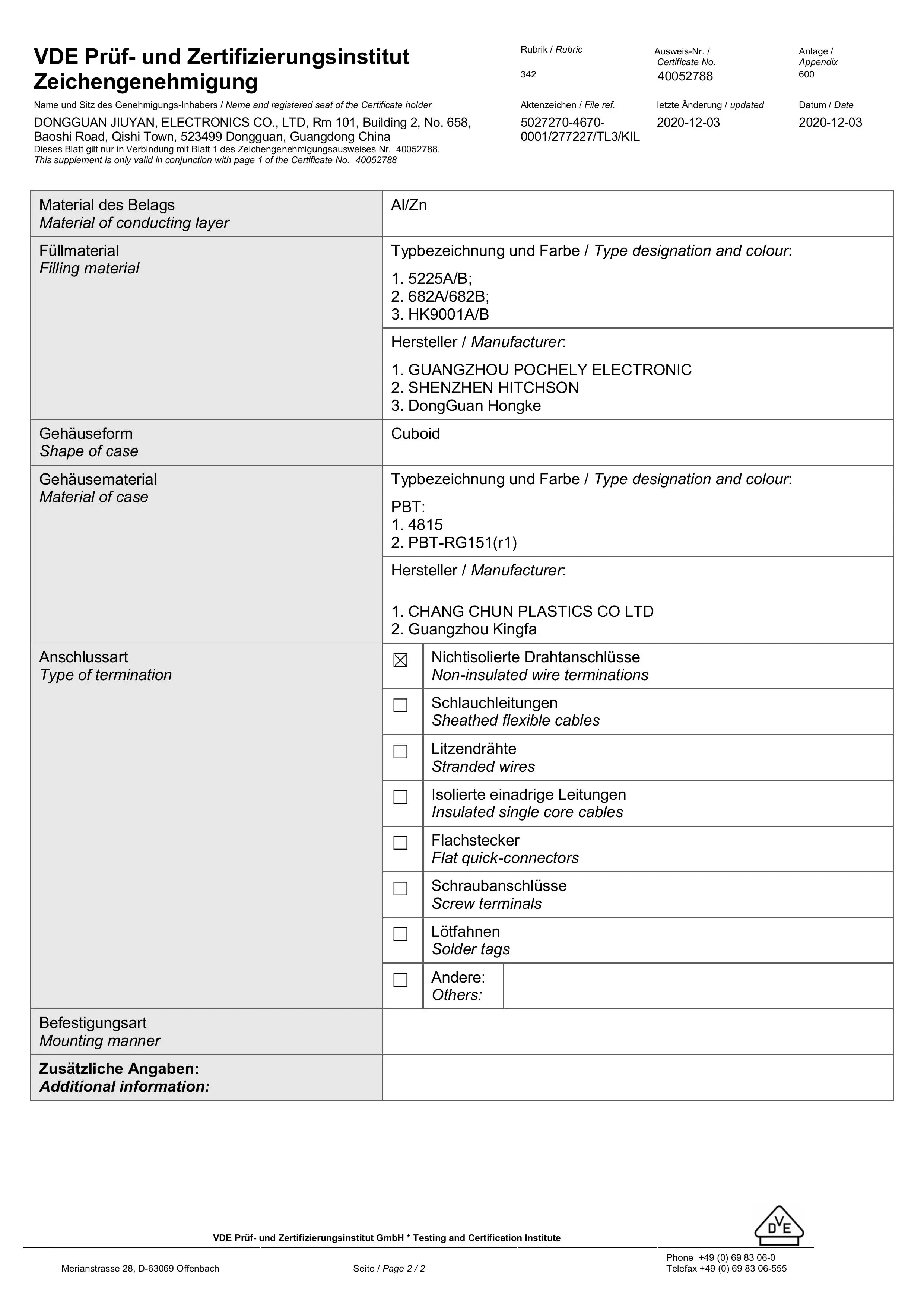 3,3uF 275VAC Polypropylen-Filmkondensator, Sicherheitsklasse X2, für Smart-Touch-Vorhang-/Lüfterschalter, Neutralleiter – Detail 9