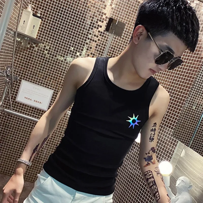 

Мужская хлопковая майка для фитнеса и спорта, дышащая, облегающая, летняя, модная, для похудения, внутренняя одежда, базовый слой, жилет