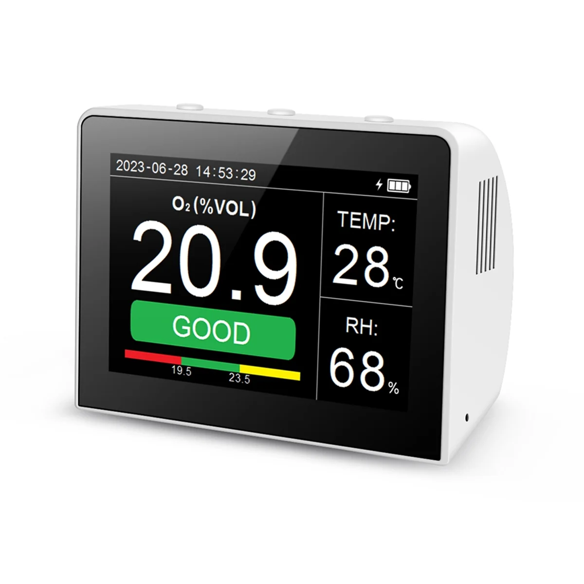 A002 Handheld Oxygen Concentration Detector Temperature and Humidity Detection Oxygen Detector Oxygen Test Exceeding Alarms