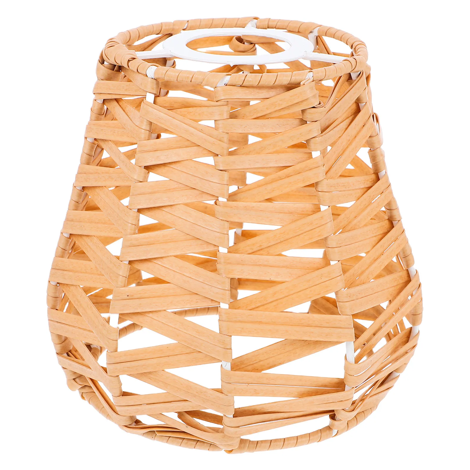 

Woven Rattan Pendant Lamp Shade Rustic Faux Rattan Ceiling Light Shade Dining Room Kitchen Island Bedroom Decor Vintage