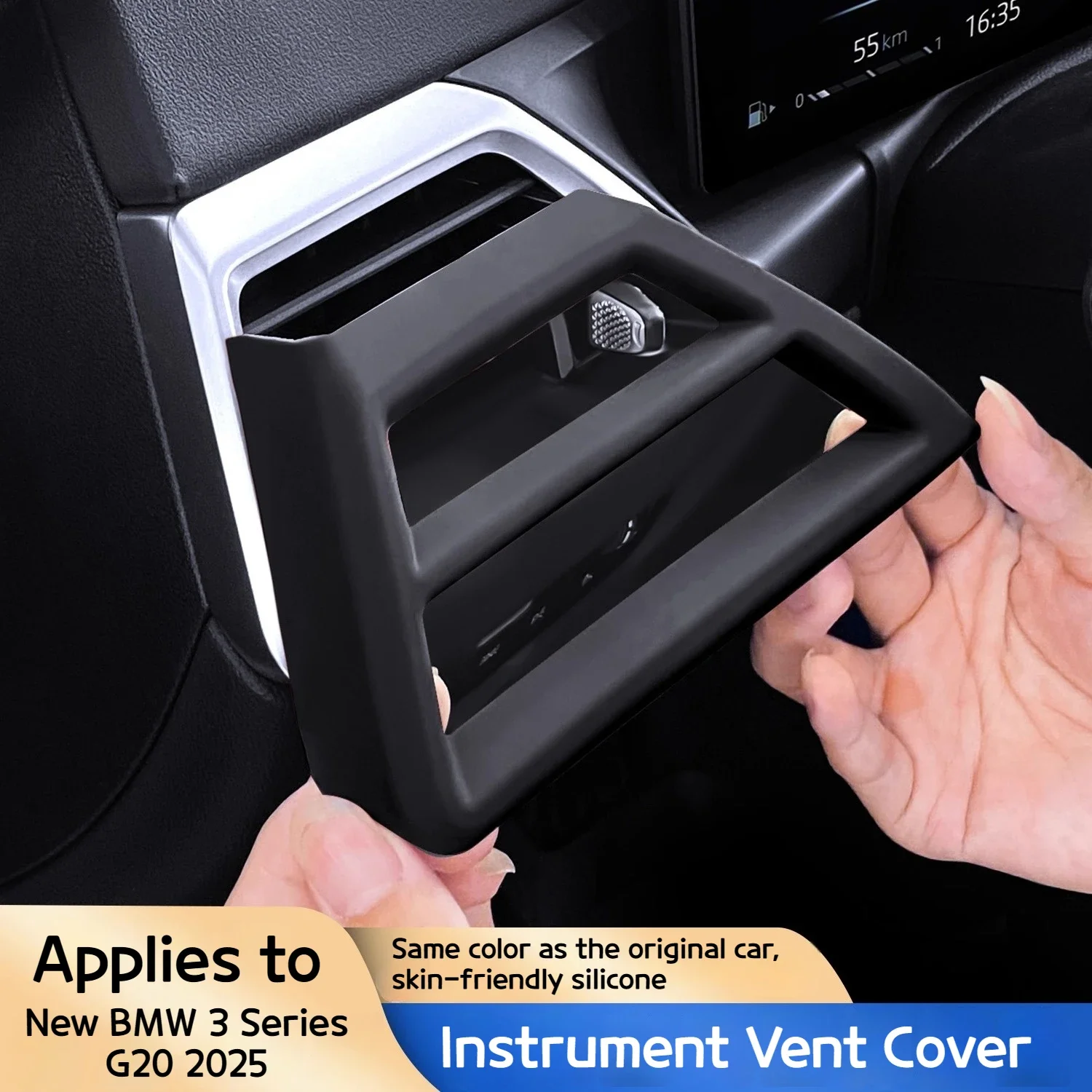 For BMW 3 Series G20 2024-2025 Car Matte black dashboard out of trend protective cover reflective interior accessories