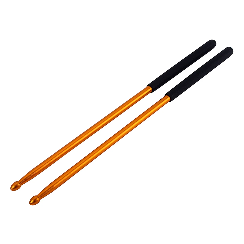 

Metal Drum Stick Anti-rust Beginner Drumming Drumstick for Drummer Golden Color Solid Material