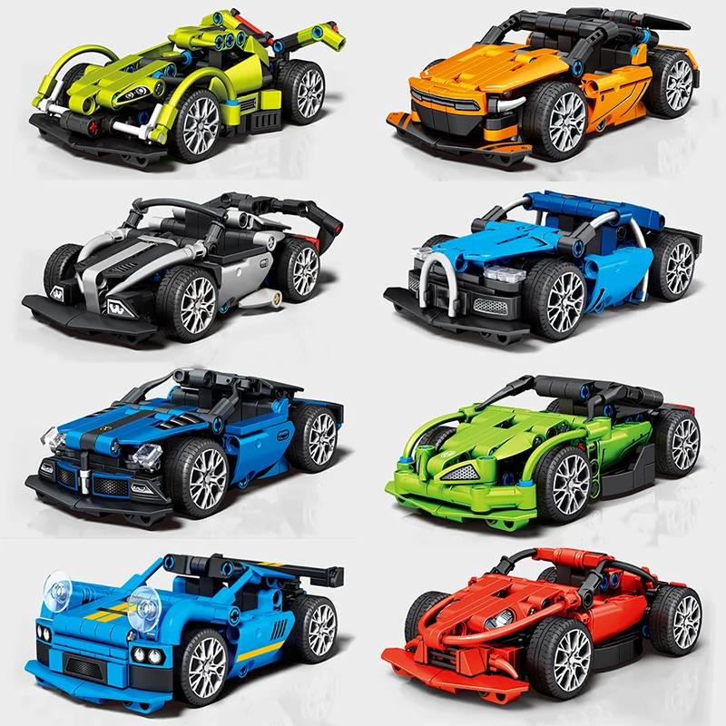 

2023 new Super Racing Car Sports Model Building Blocks Bricks Classic Speed Champions Rally Racers F1 Great Vehicles kits City