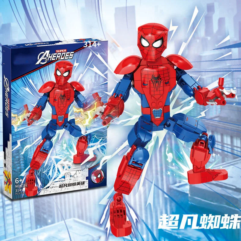 Marvel Superheroes Building Blocks Spider-Man Figure Bricks Spiderman Model MOC 76226 The Avengers Toys Kids Boys Technical Gift