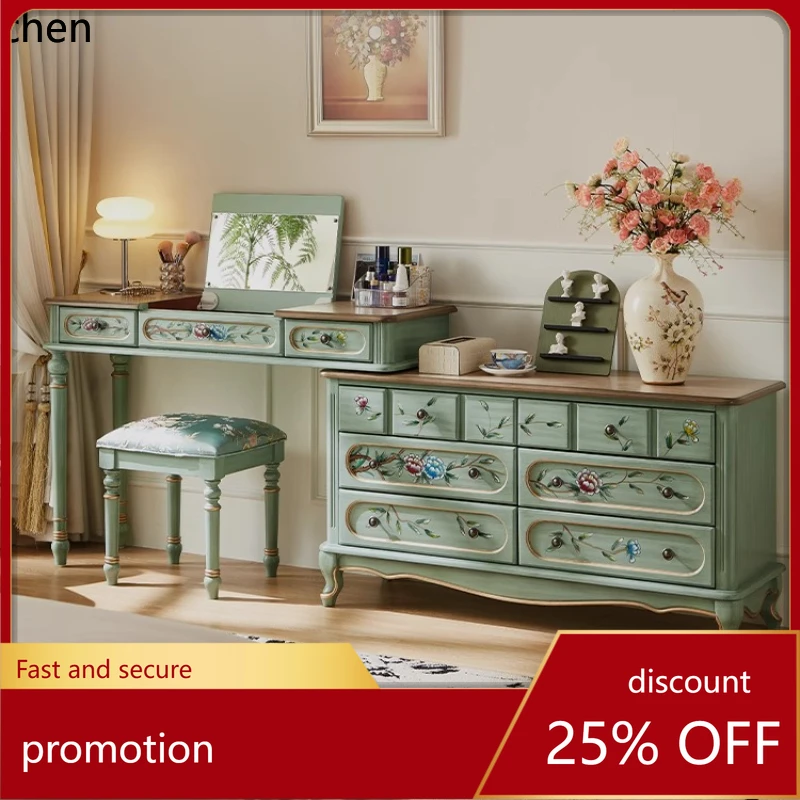 

HXL chest dresser integrated bedroom painted makeup table bedside storage cabinet