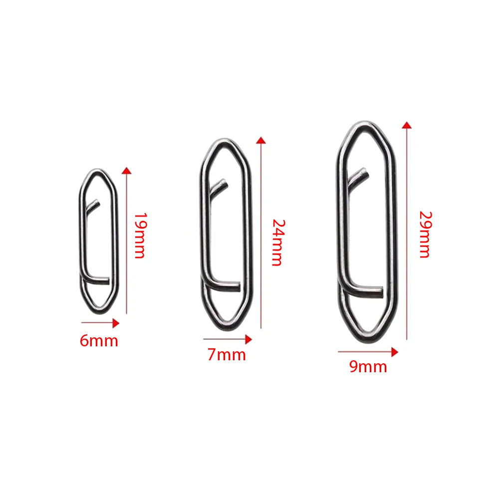 

50pcs Universal Fishing Rod Tools Binder Paperclips Fishing Lure Swivels Quick Connector Clip Fishing Tackle Tool Accessories