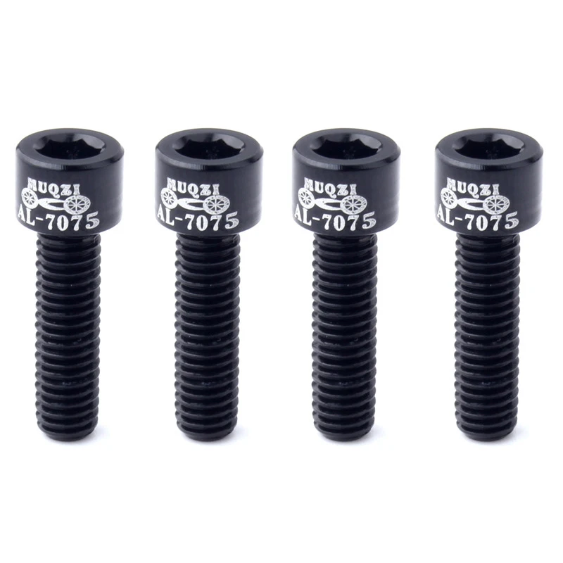 

Bike Handlebar Stem Replacement – 4pcs of M5x17mm Aluminum Alloy Bolts with Wearproof and Rust Resistance Feature