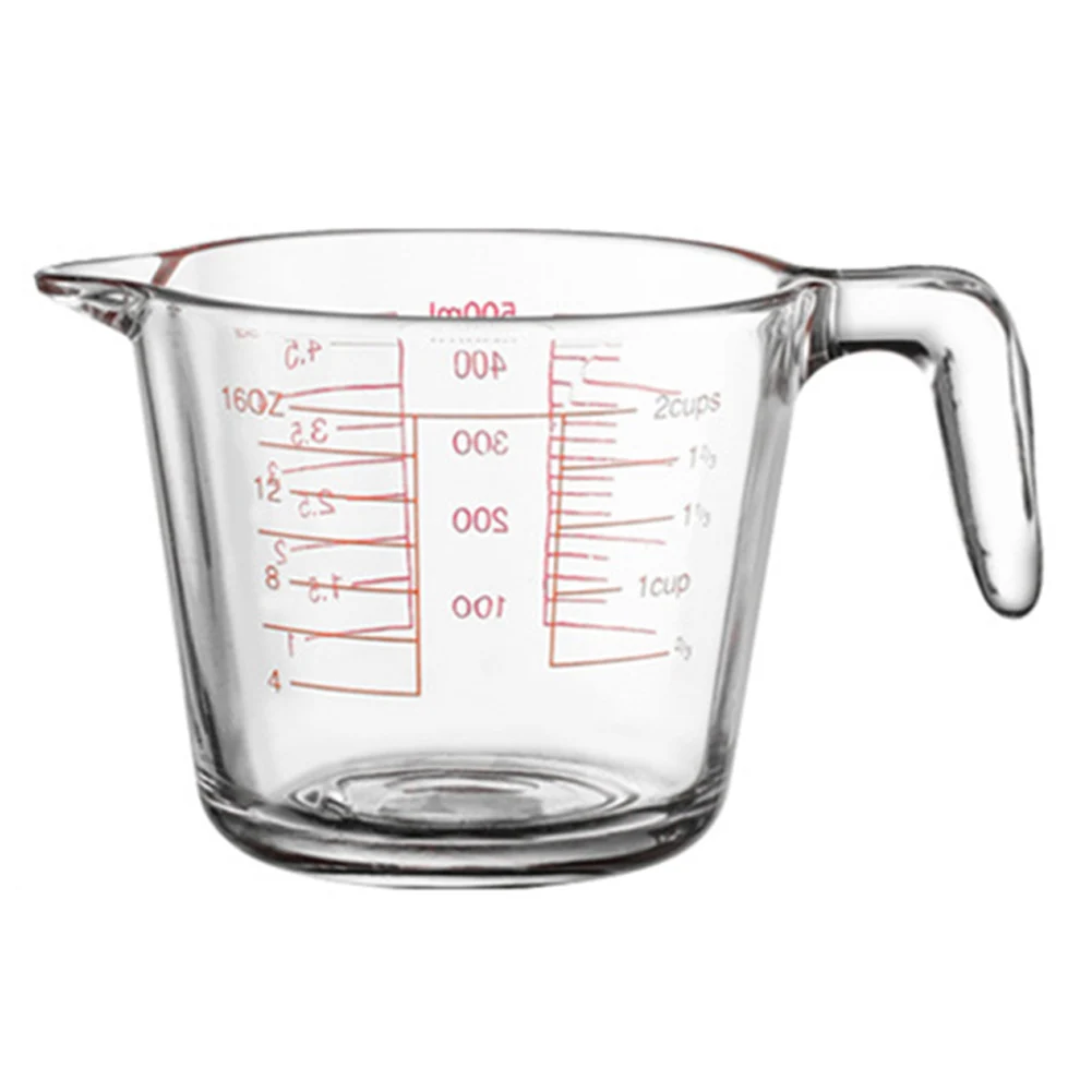 Heavy Duty Glass Measuring Jug 500ML Designed for Heat Resistance and Clear Measurement Readings in Cooking and Baking