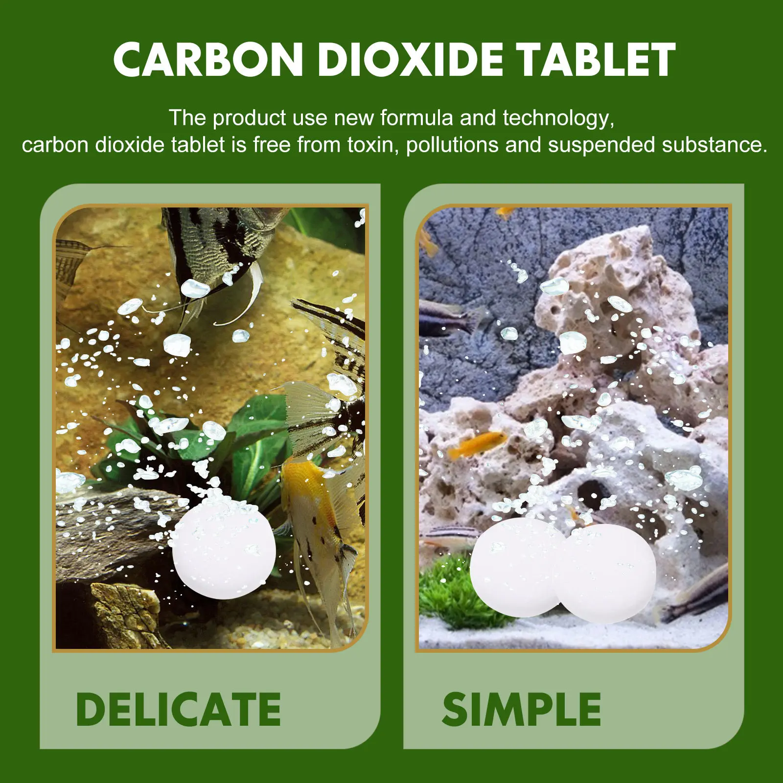 Aquarium Co2 Tablets Premium Water Grass Co2 Supplement Easy to Use Melt Slowly No Bubbles Safe for Fish Shrimp Daily Plant