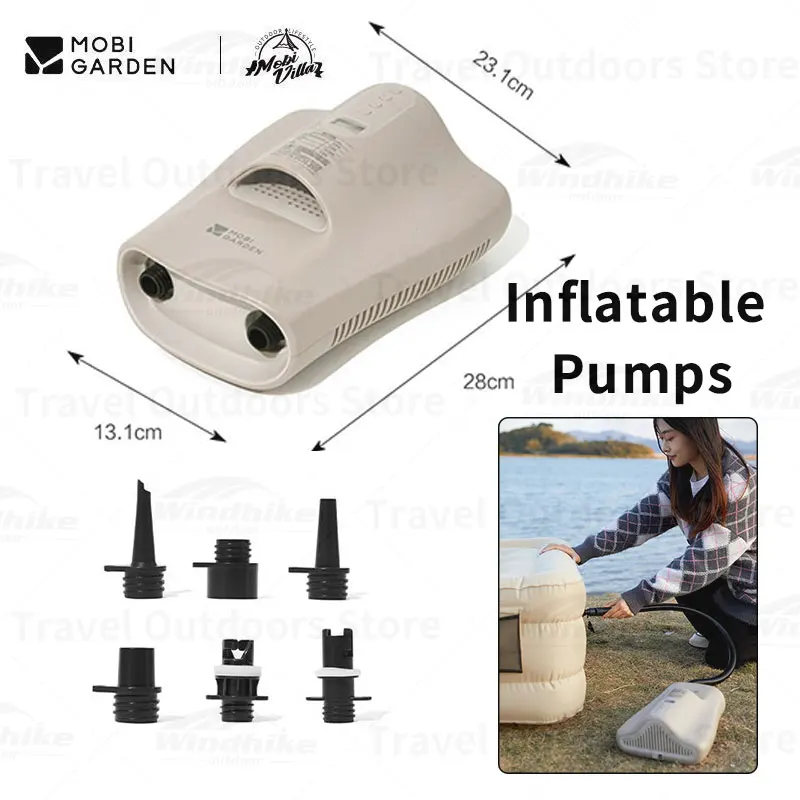 

MOBI GARDEN Camping Inflatable Pumps Portable Tent Accessories 110KPA High Power Electric Pumps to Inflate Mattresses Multitool