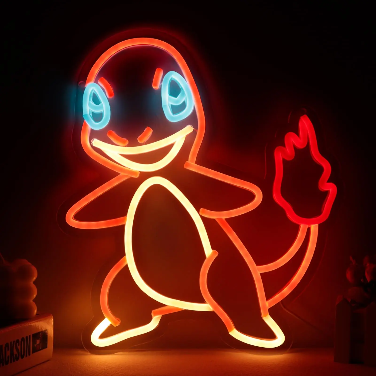 Neon Sign LED Anime Dinosaur Neon Light Signs for Wall Decor USB Light Up Signs for Kids Bedroom Game Room Party Kids Teens Gift