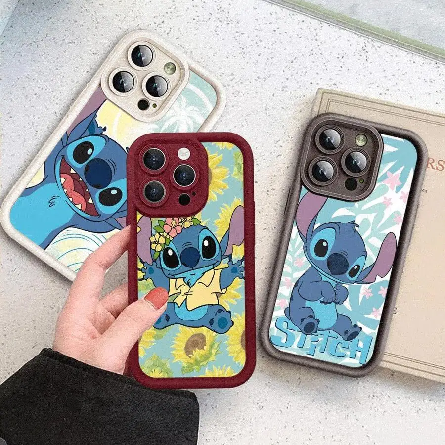 Disney Stitch Phone Case for iPhone 16 13 Mini SE 15ProMax 14 Plus 12 Pro 11 Pro 8 7 XR XS Max Soft Silicon Cover