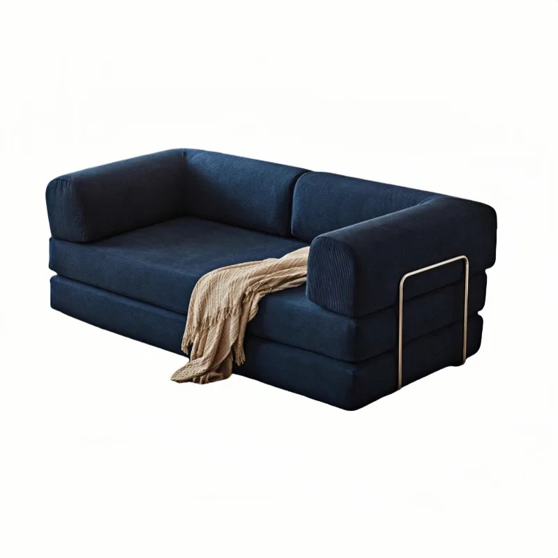 

Compression sofa Italian minimalist style retro high-end corduroy living room bed group