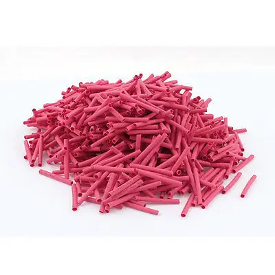 Red 2mm Dia 2:1 Polyolefin Heat Shrink Tubing Shrinkable Tube 30mm 1000pcs