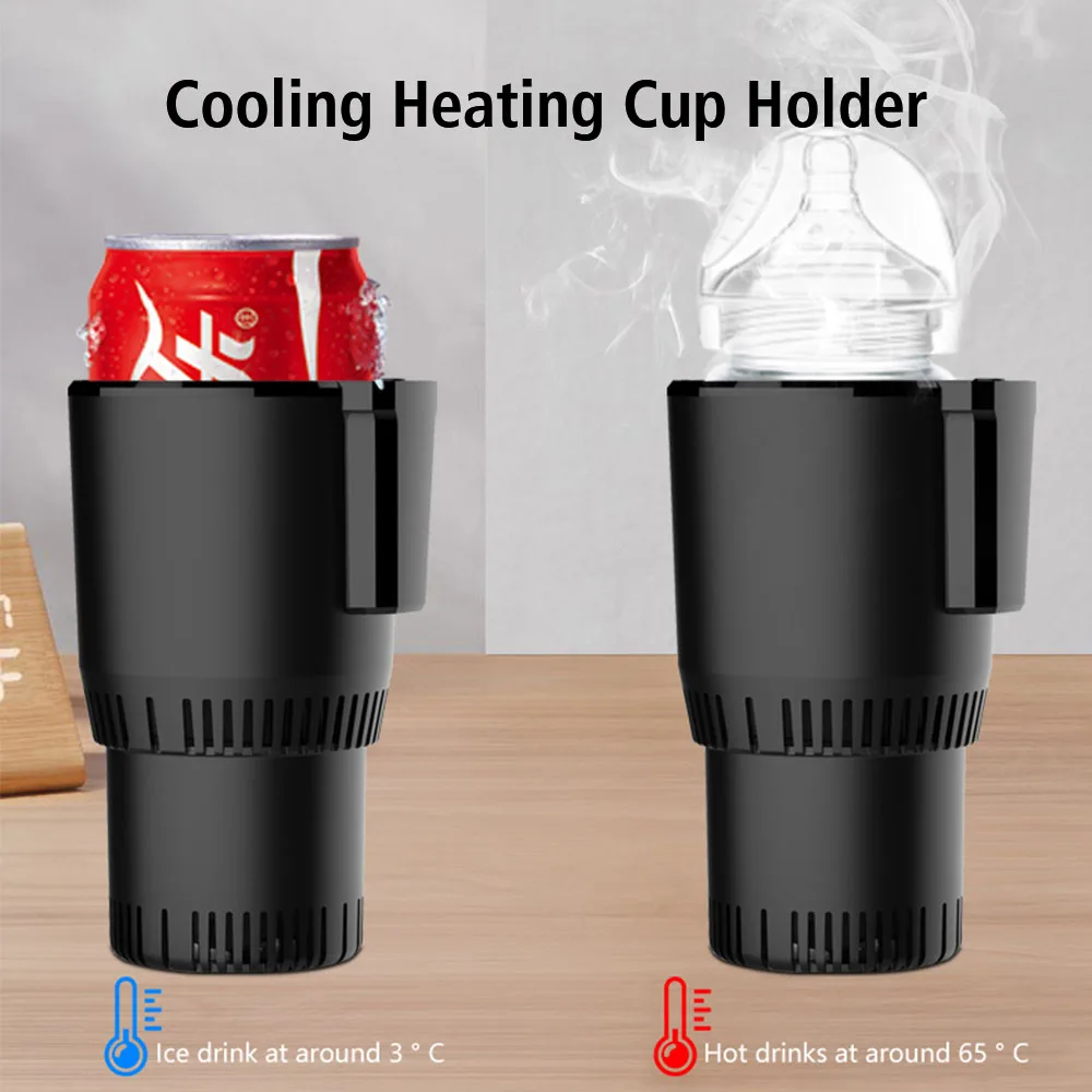 DC 12V Portable Rapid Refrigeration Kettle Heat Preservation Water Warmer Bottle Smart Cup Car Cooling Heating Cup Holder