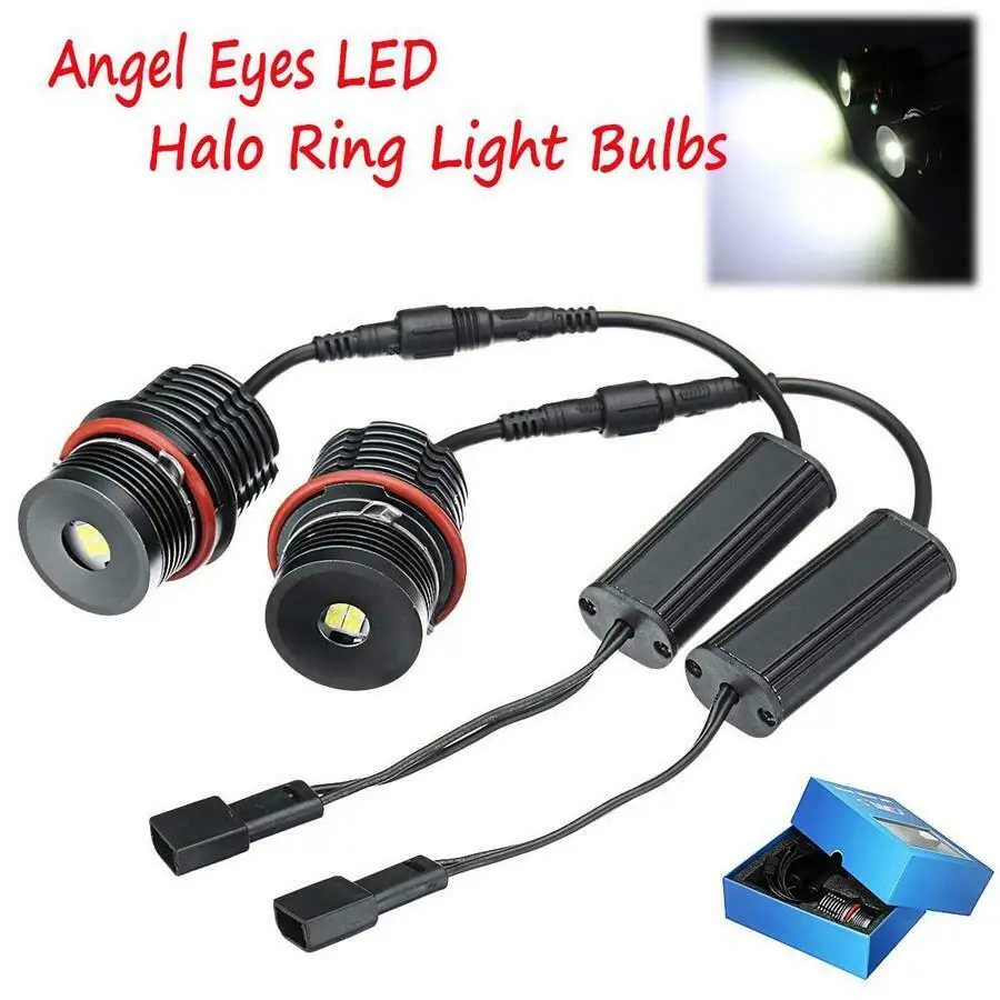 80W Angel Eyes LED Halo Ring Light Bulbs  E63 E53 E39 E87 E83 M5 M6 for bmw