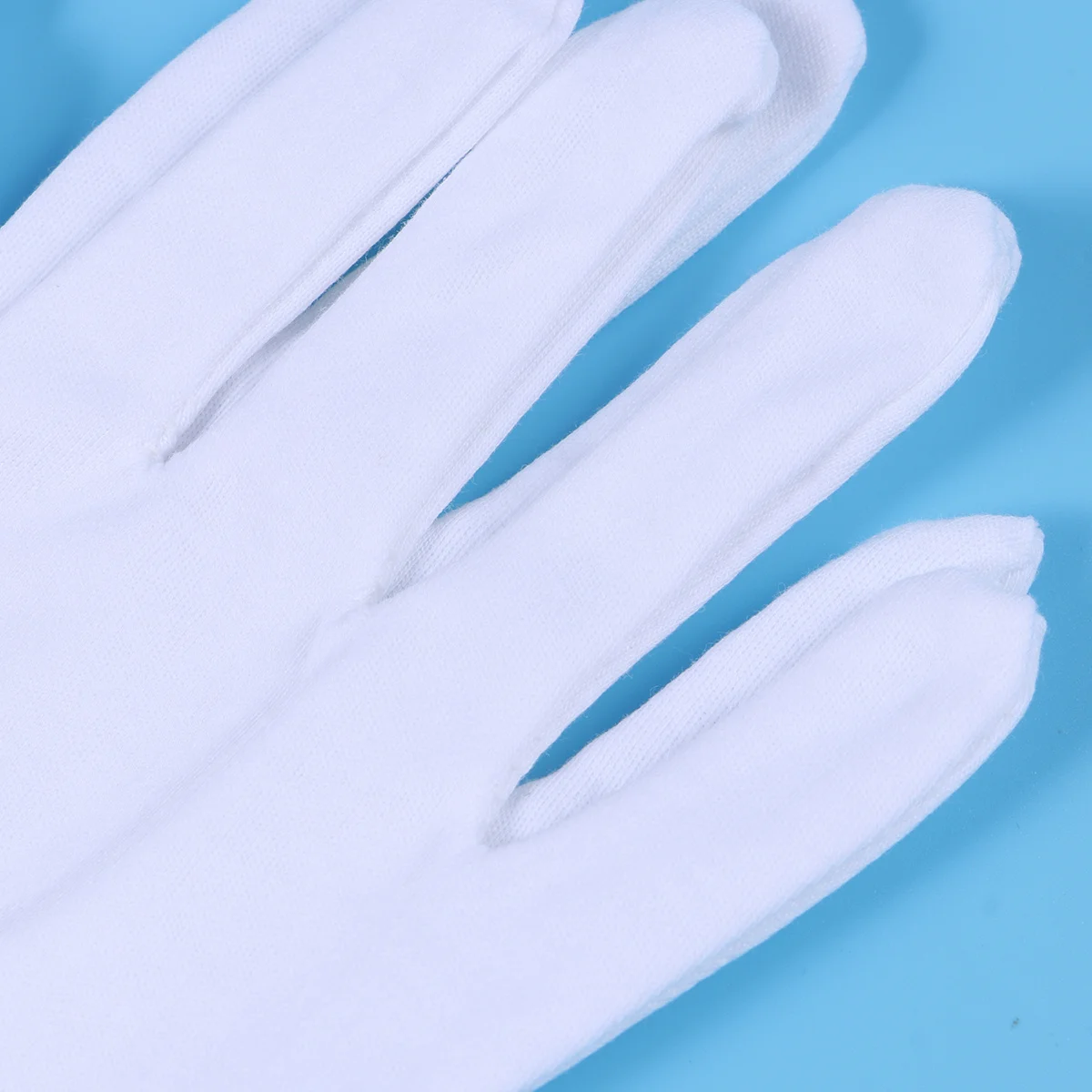 

12Pairs Cotton Gloves Beauty Work Liner Thicken Elastic Pure Cotton for Handling Slides Films Dust Sensitive Articles