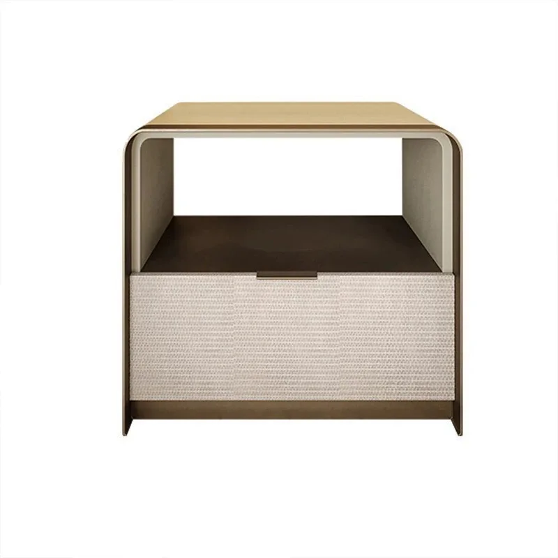 

Light luxury modern Italian solid wood, painted single drawer style art bedroom bedside table