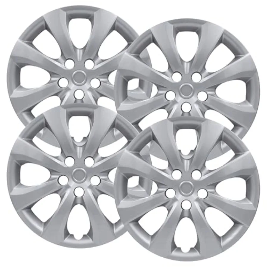 

Premium Quality 16 inch Silver Hubcaps fits 2020 2021 2022 2023 2024 and 2025 Toyota Corolla Heavy Duty Solid Clip Construction