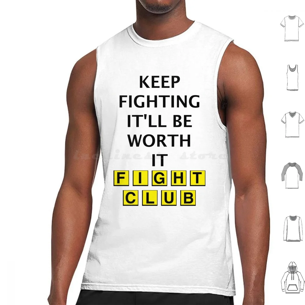 Keep Fighting Tank Tops Vest Sleeveless Waffle House Fight Club