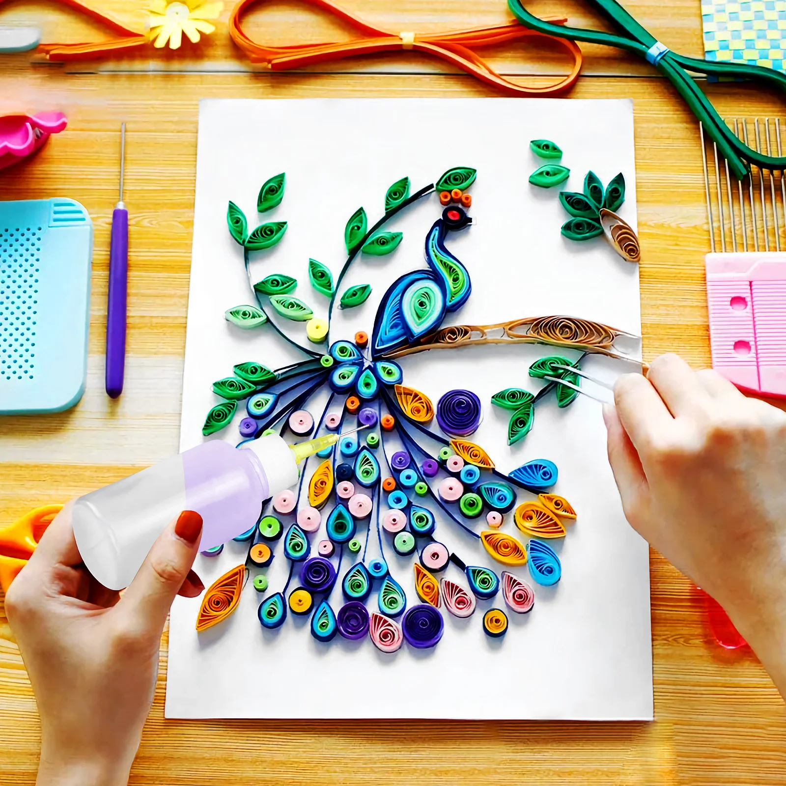 

6pcs Point Glue Bottle Plastic Squeeze With Anti-Rust Metal Needle Tip For Precision Lubricating Oil Adhesive Dispenser