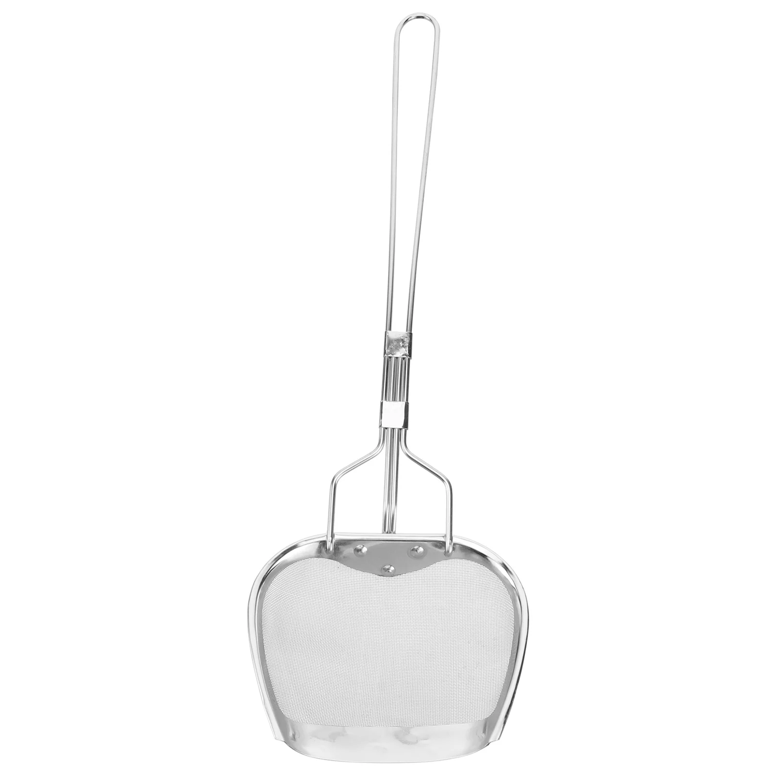 

Stainless Steel Oil Strainer Square Mesh Colander Long Handle Kitchen Cooking Strainer Spoon Filter Soup Sputtering Oil Fry Tool