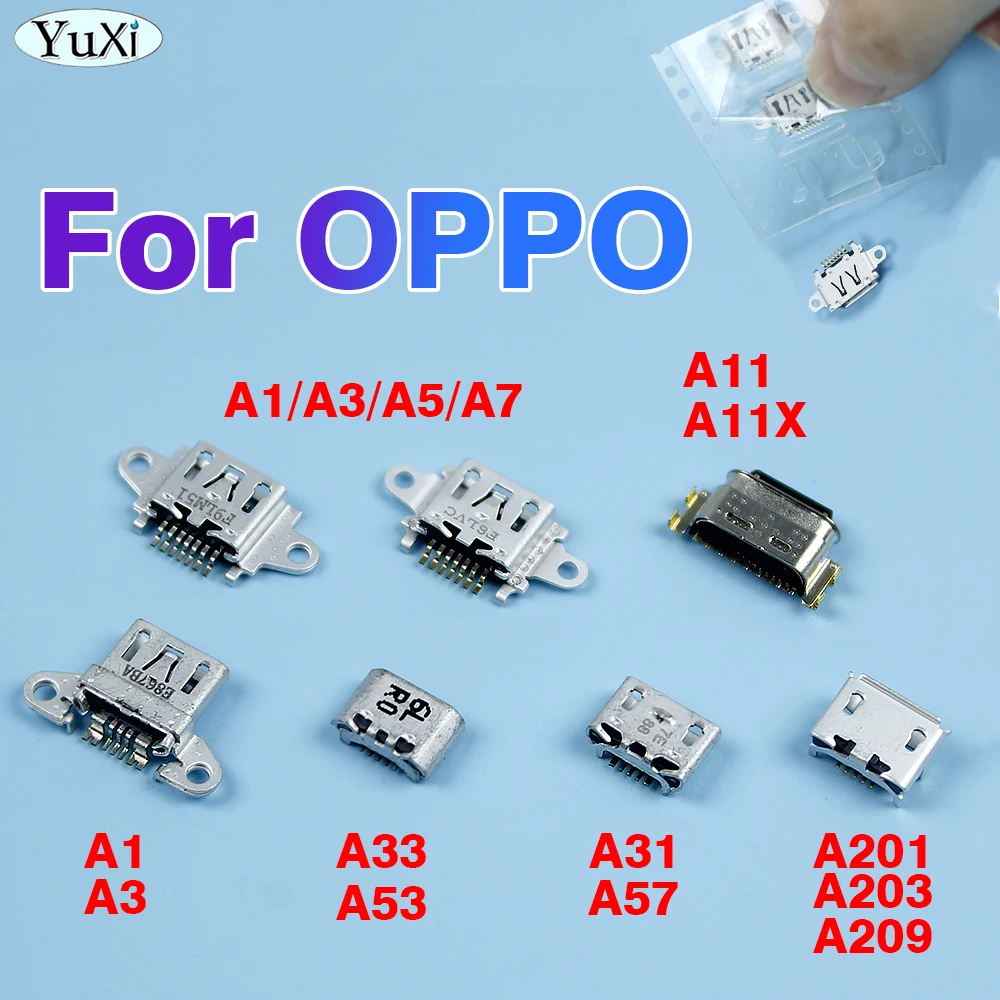 

2Pcs Micro USB Charging Port Connector Socket Dock Plug for OPPO A1 A3 A5 A7 A9X A11X A31 A33 A53 A201 A209 R11S Plus R8107 R15X