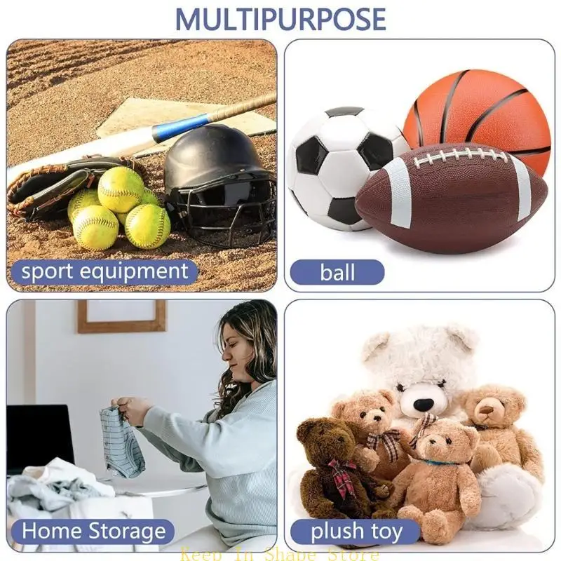 U1JC منظم تخزين الجدار الأسود فوق الباب المعدات الرياضية المعلقة وتخزين الكرة ، منظم المعدات الرياضية المرآب