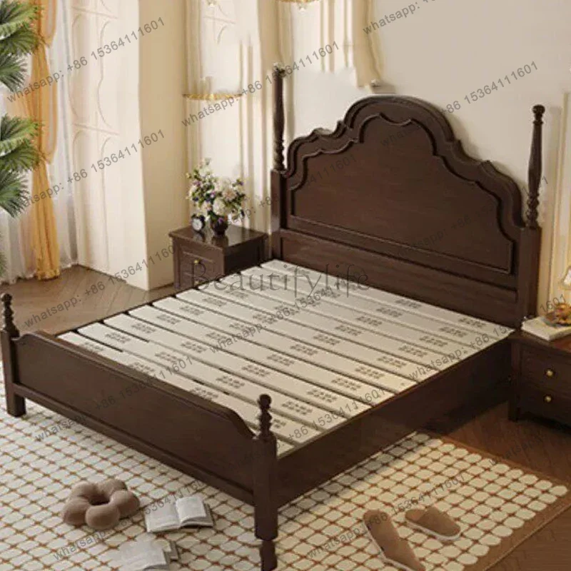 European Modern Massage Bed Luxury Bedroom Frame Queen Double Wooden Design Simple Bed Sleeping Safe Muebles Unique Furniture