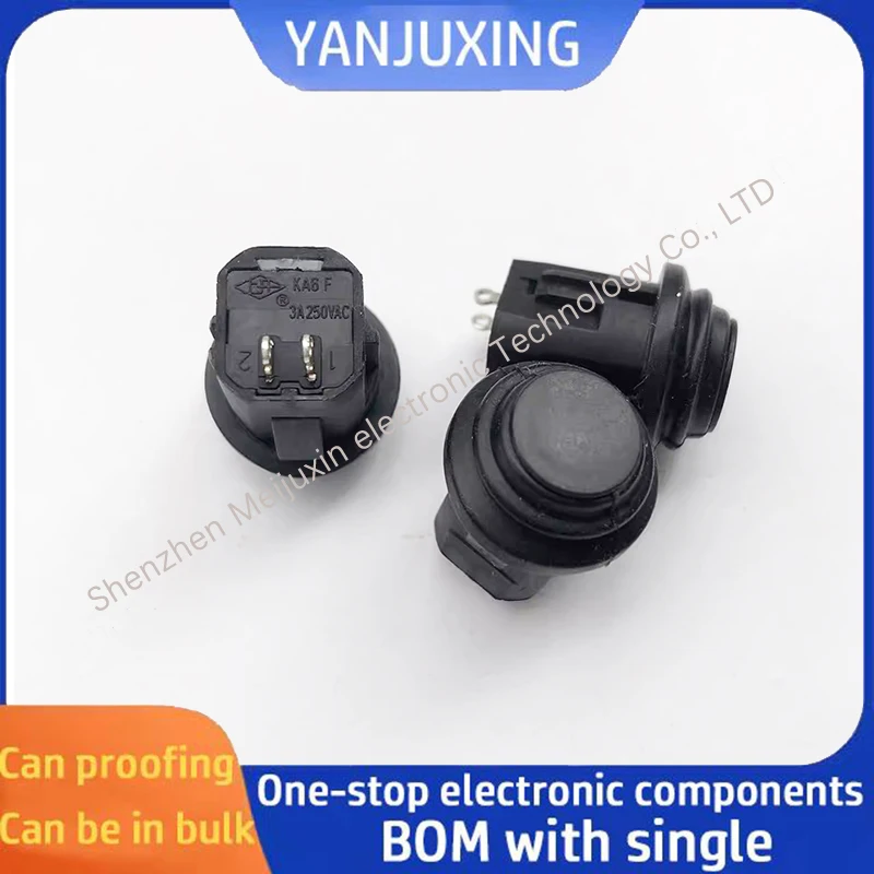 1~5pcs/lot Round button self-locking switch waterproof 3A 250VAC with lock