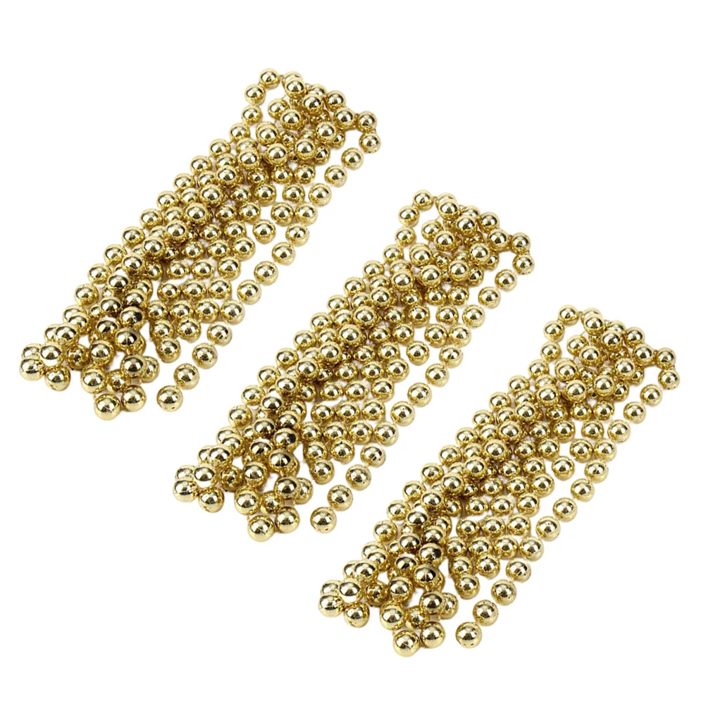 

3Pcs 1.5m Bead Chain Hanging Ornament Festive Christmas Party Decoration Elegant Ceiling Wall Window Draping Chain for Holiday
