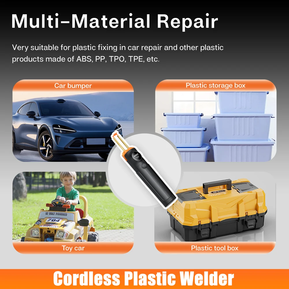 Hot Stapler Plastic Welding Machine Car Bumper Repair Kit PVC Plastic Repairs Wireless Handheld Plastic Soldering Gun ﻿