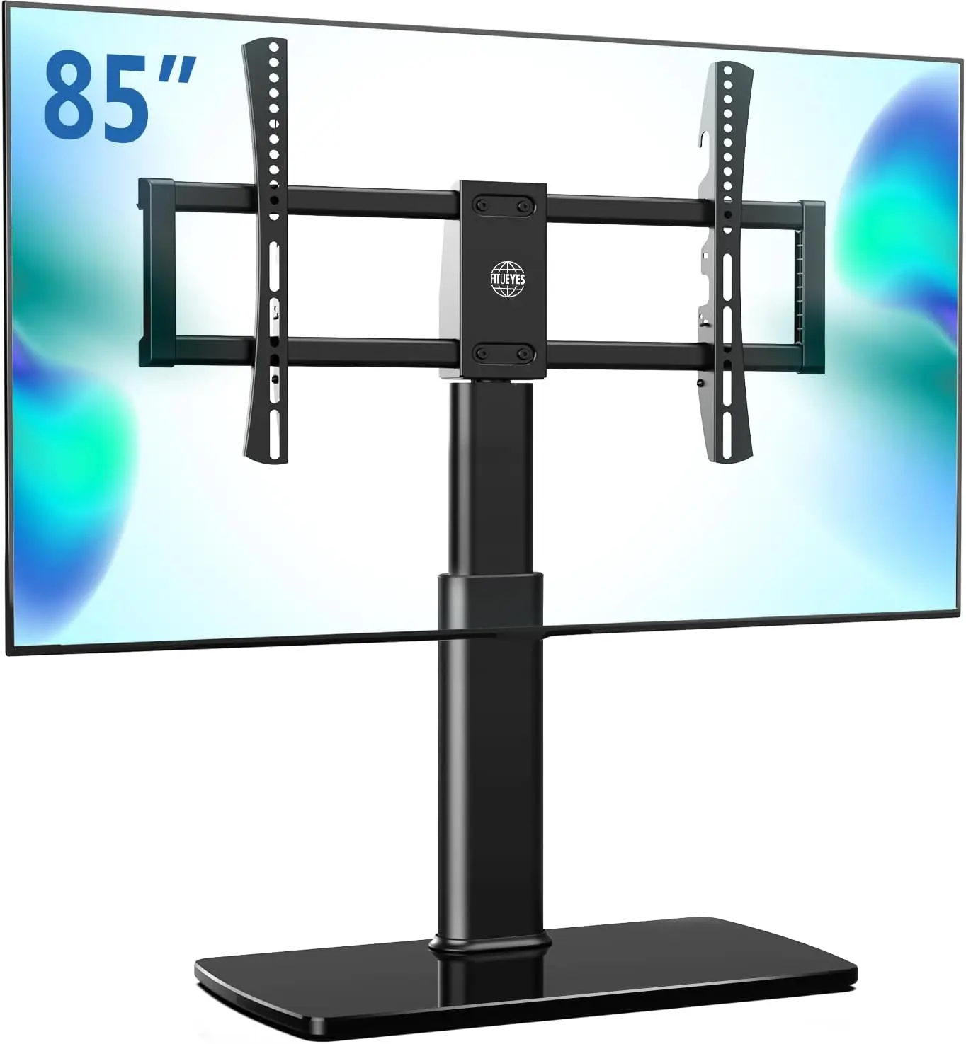 

Universal TV Stand Mount for 43-85 Inch Screens, Swivel Height Adjustable Table Top Base Replacement, Supports Up to 110lbs