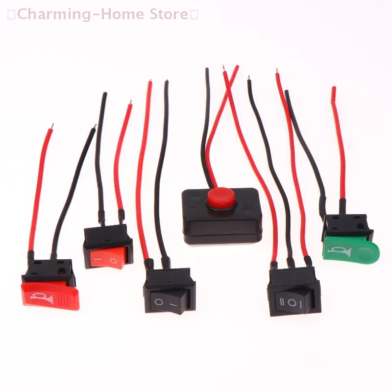 【M】5Pcs Car Boat Automotive RV DIY Accessories Mini Rocker Switch 24V ON OFF Switch With Wire 3A Toggle Switch