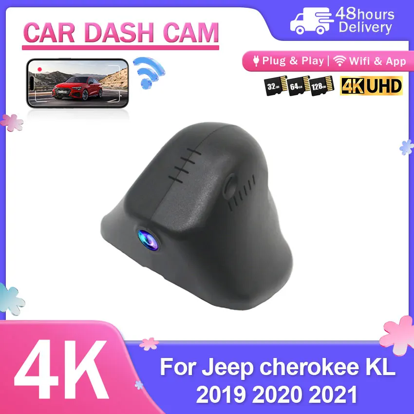 New 4K Car DVR Wifi DVR Video recorder dash cam For Jeep cherokee KL 2019-2021 Video Recorder App Control