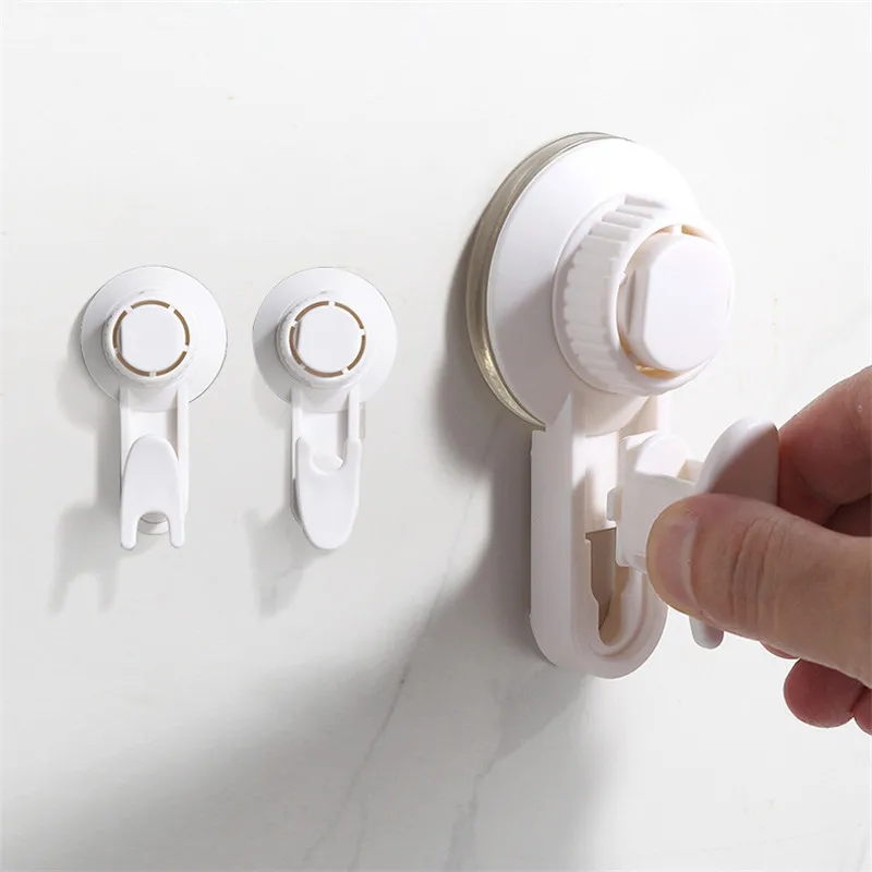 Toilet Adjustable Hook Vacuum Suction Cup Clothes Hook Bathroom Kitchen Suction Cup Double-sided Dual-purpose Hook Two sets