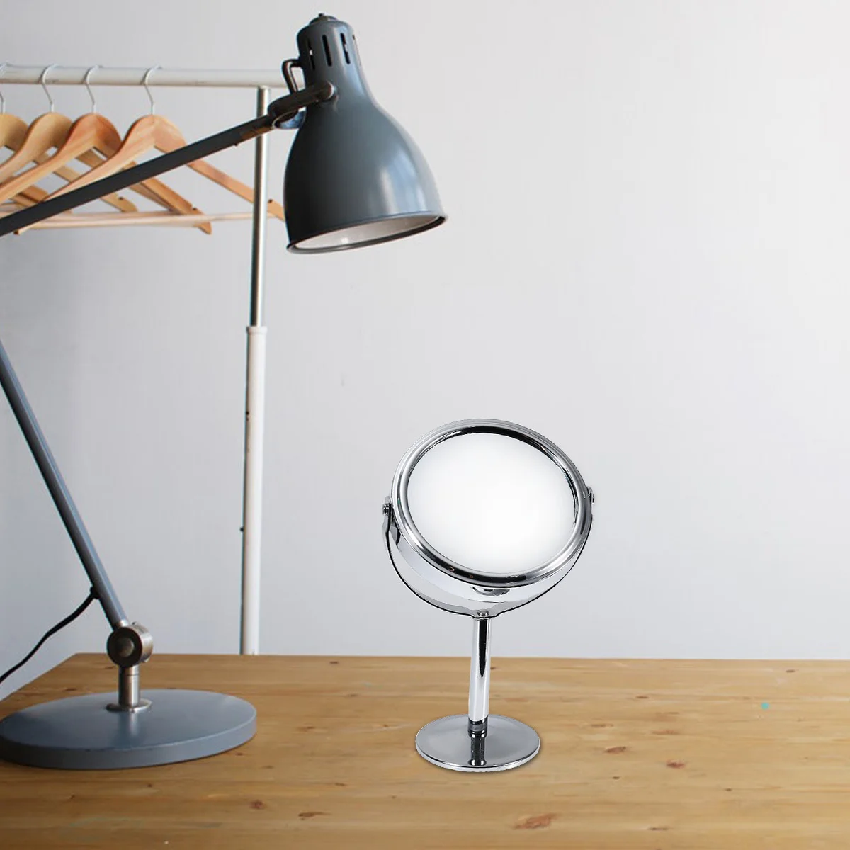 

Round Double Sided Magnifying Makeup Table Mirror 12 Rotatable Desk Mirror Clear High Definition Practical Gift