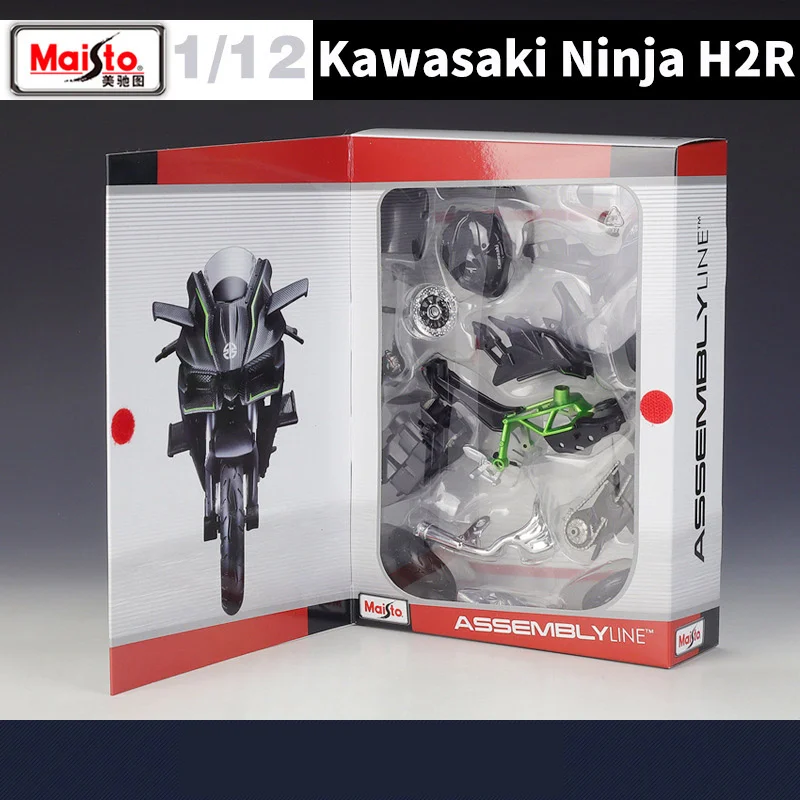 組み立て式モデル Maisto 1:12 カワサキ H2R 合金製レーシングバイク