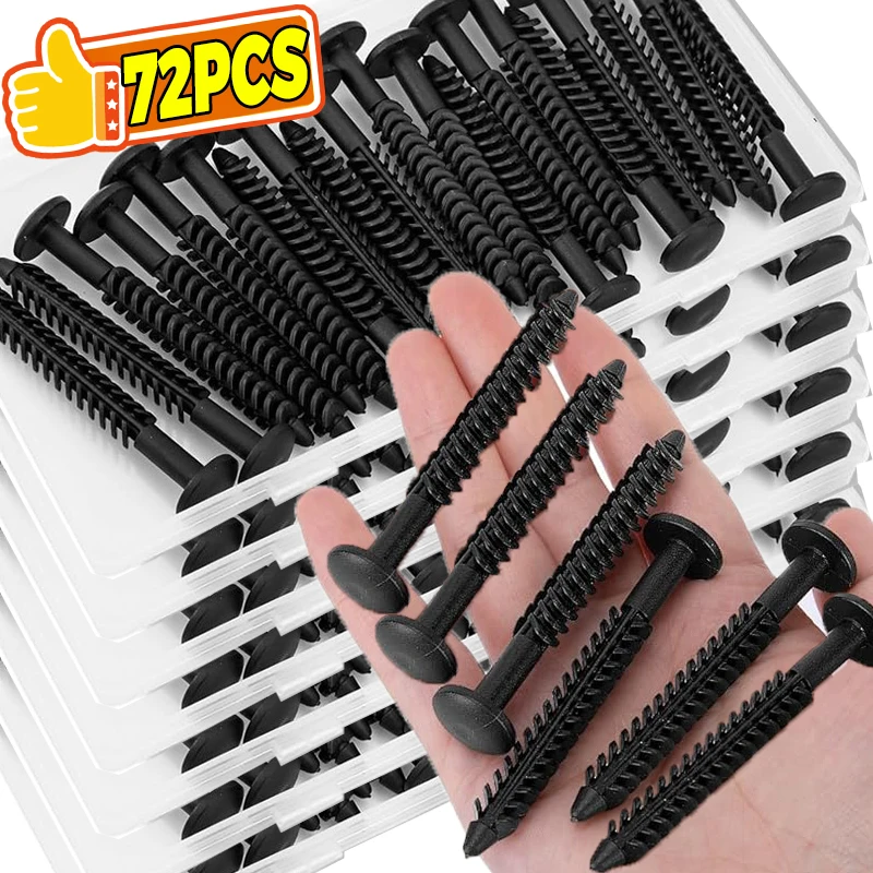 18/72x ブラックシャッターネジラウンドキャップシャッタースパイクドレッシングハードウェアキャッチロックバンパードアワードローブエッジネジファスナー