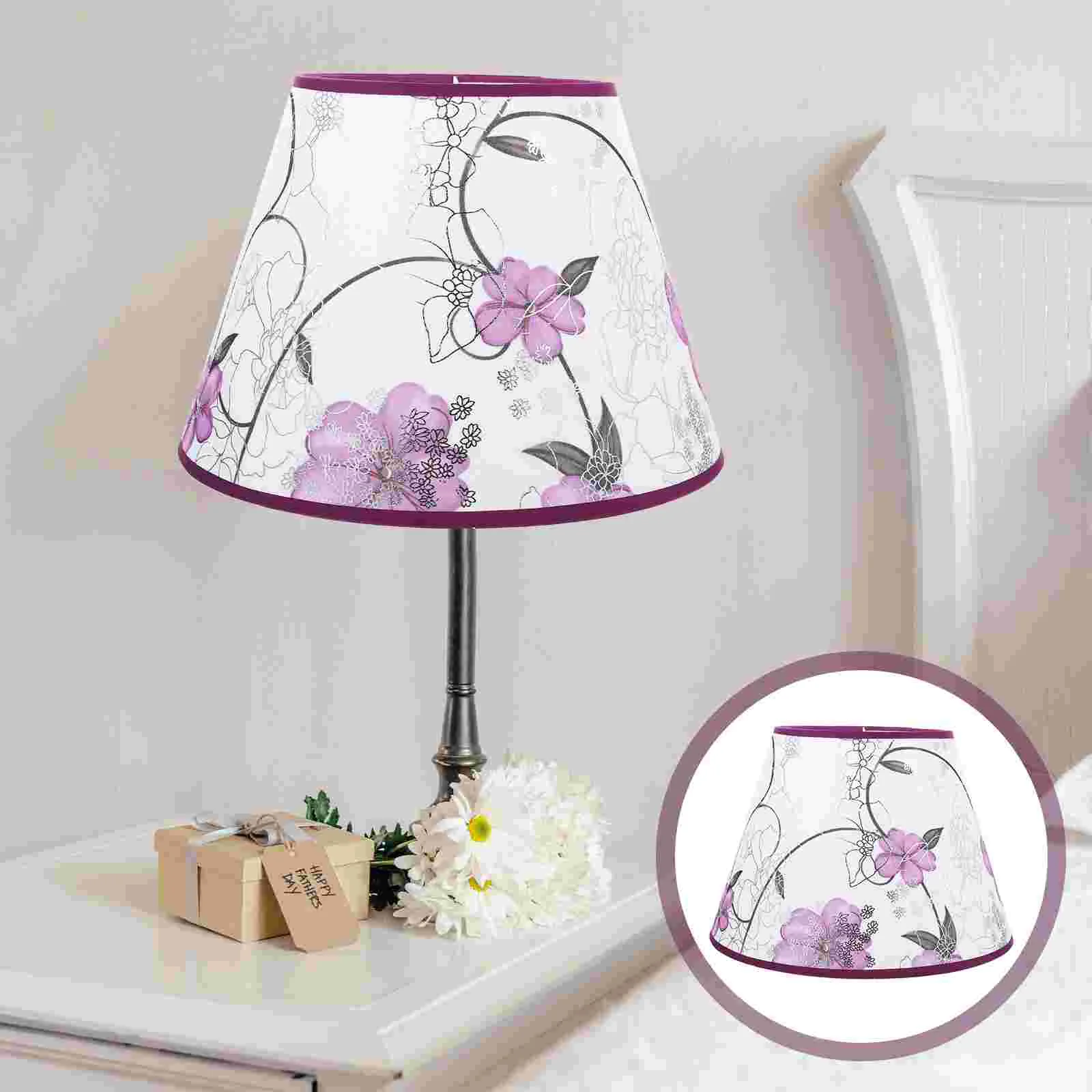 

Flower Desk Lamp Cover Light Shade Ceiling Decorative Lampshade Farmhouse Table Bedroom Shades for Child