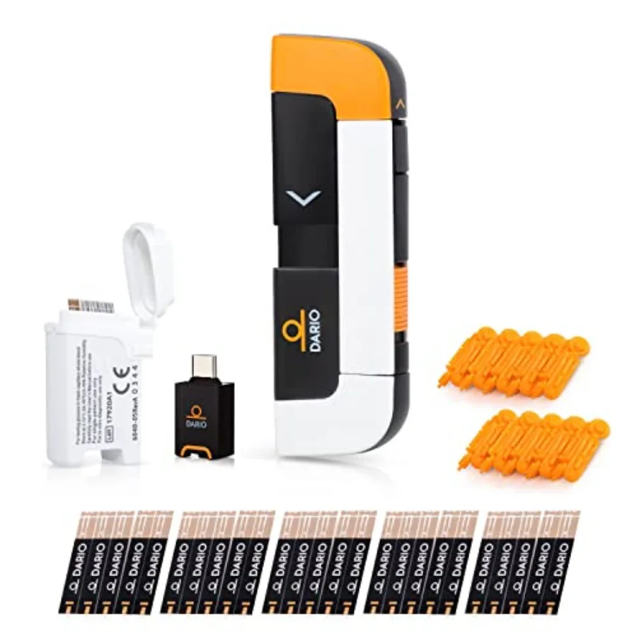 

Smart Glucose Monitor Kit with USB-C Port for Android iPhone 15+ Blood Sugar Testing Kit Includes Glucometer 25 Strips 10 Lance