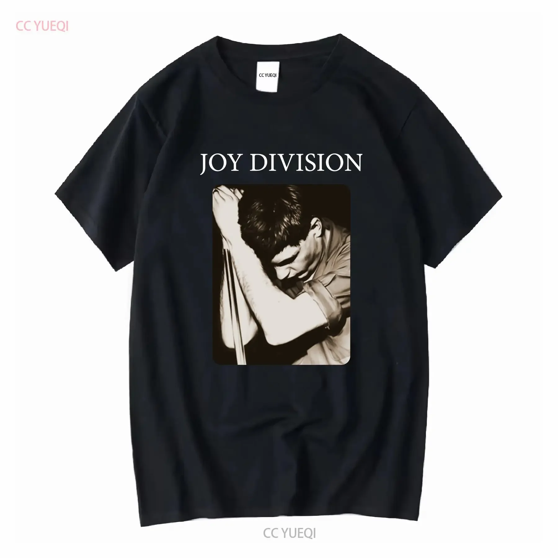 Joy Division IAN CURTIS Rock Band Schwarzes T-Shirt Größe S 3XL Für Fans Vintage Washed Leicht dehnbar Vielseitig Weich Herren