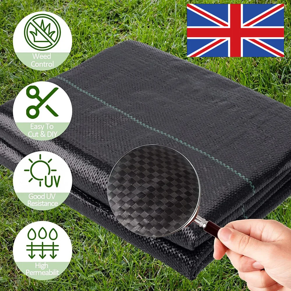 1m/2m Extra Heavy Duty Garden Weed Control Fabric Ground Cover Membrane Sheet