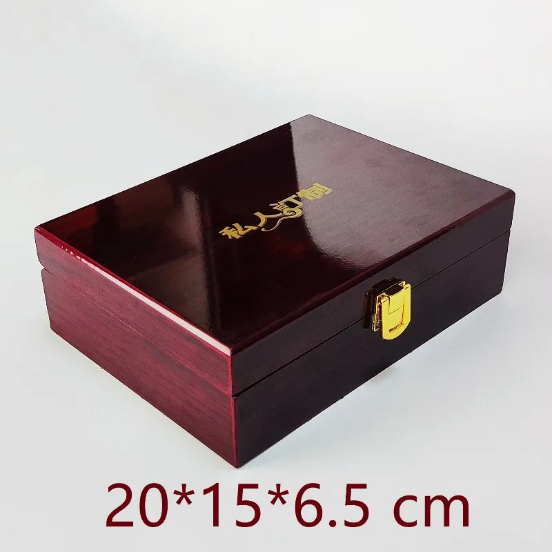 

Mahogany pattern glossy lacquer box belt packaging wooden box high-end belt gift box