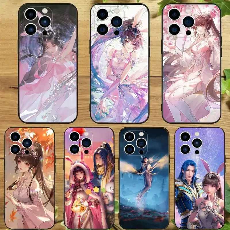 Чехол для телефона DouLuo DaLu Xiaowu для iPhone 15 14 13 12 11 Pro Max Xs Xr X 7 8 Plus 12 13 Mini, силиконовый черный чехол