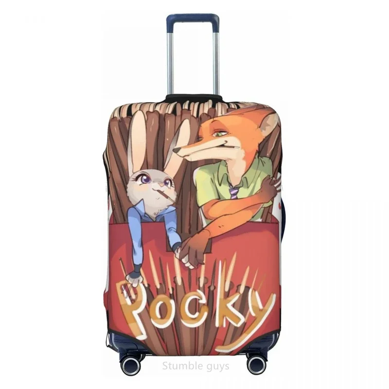 

Защитный чехол для багажа Travel Essential с рисунком Zoo Judy, эластичная ткань, подходит для чемоданов 18-32 дюймов, пыленепроницаемый, моющийся, устойчивый к царапинам.