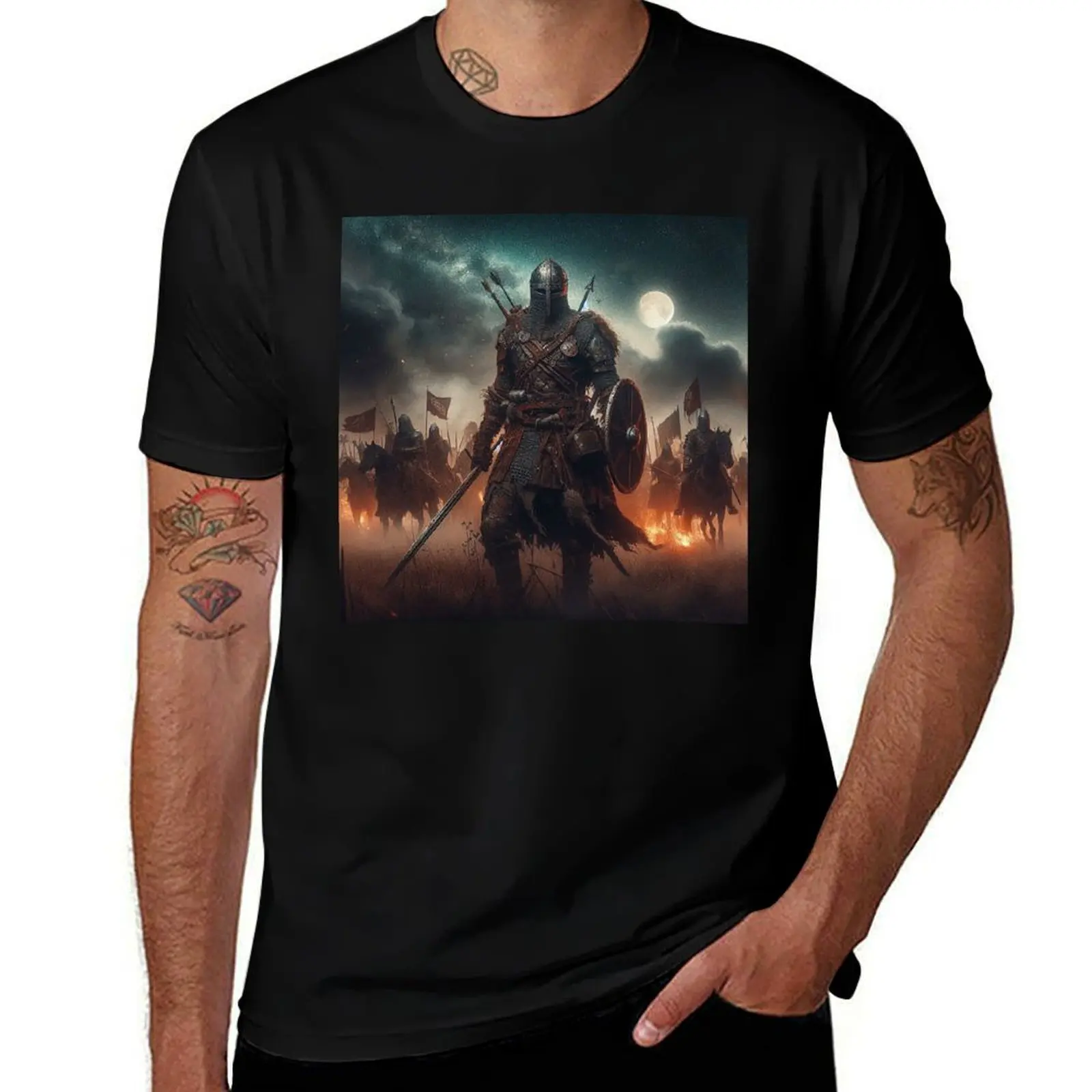 

Knights of the Scorched Field T-Shirt topping customs design your own new edition cotton graphic tees men tshirt
