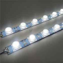 100pcs 12V 24v 3030 Side BackLight Rigid Led Bar Strip 25mm 9000k Cool White 18leds MAX 30W 100cm Advertising Window