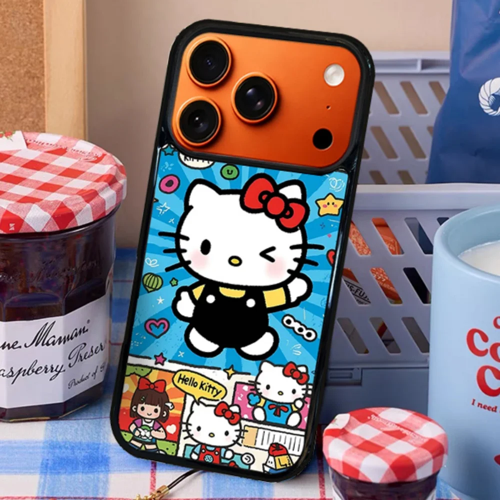 KT مانغا الأزرق خلفية جراب هاتف آيفون 17 الهواء 16 15 14 زائد 13 12 11 برو ماكس للصدمات حماية الصلب الغطاء الخلفي قبعات #4